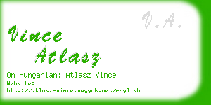 vince atlasz business card